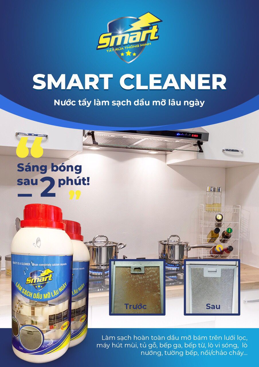 CHẤT TẨY DẦU MỠ BÁM LÂU NGÀY SMART CLEANER